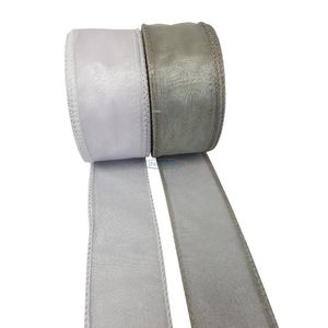 silver white ribbon