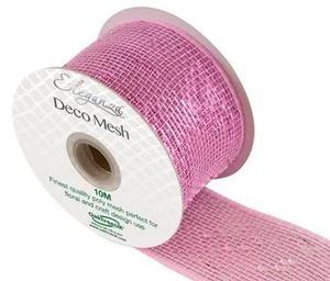 metallic pink deco mesh