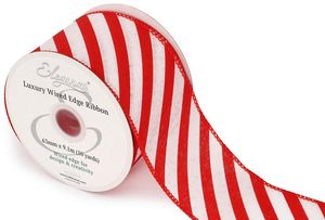 Red/White Wired Edge 2 1/2 Inch x 10 Yards Plaid Ribbon, JAM Paper  Grosgrain