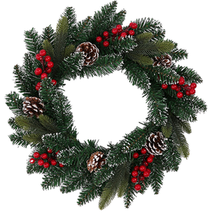 christmas door wreath frosted spruce