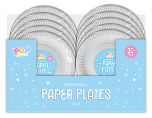 biodegradable party plates white eco