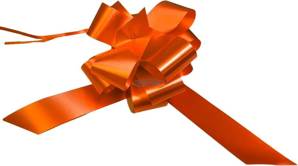 orange wedding car bows