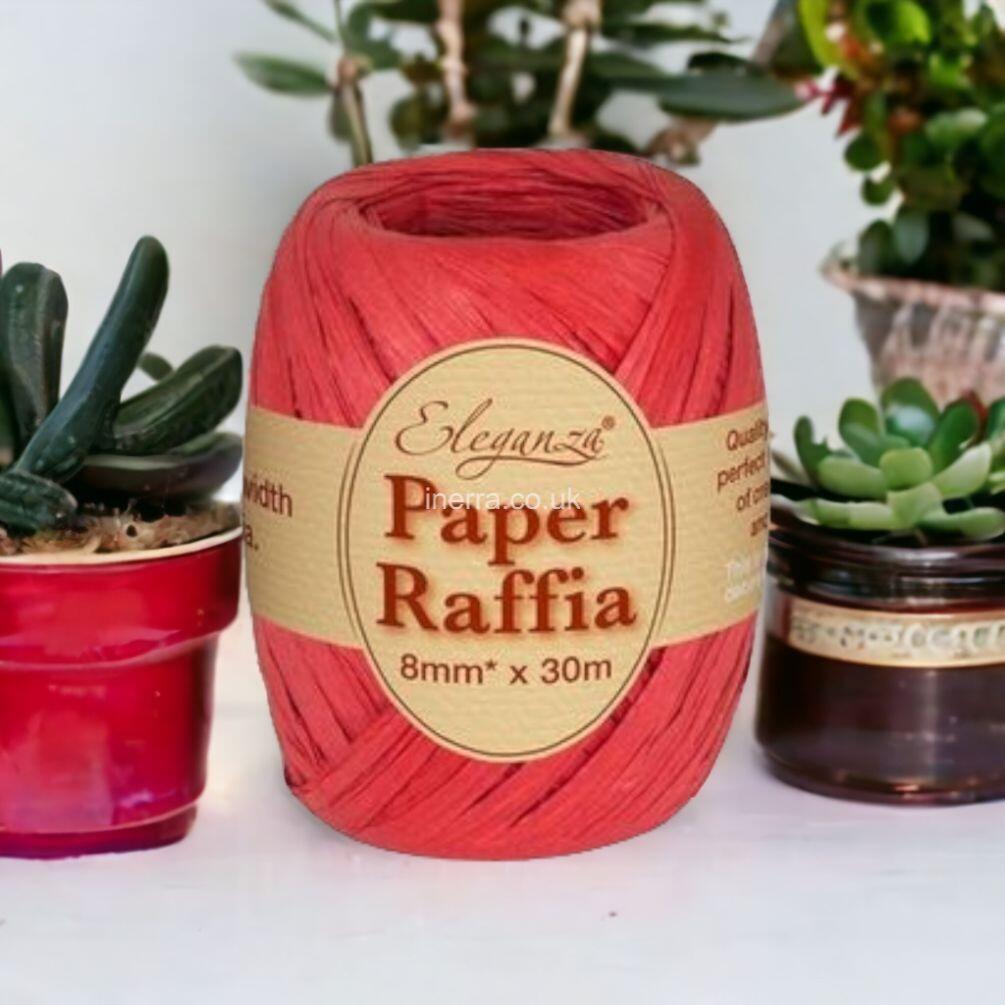 Red Craft Raffia Rolls