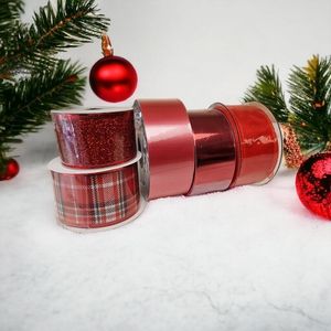 red christmas ribbon pack