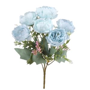 blue peony bouquet flowers