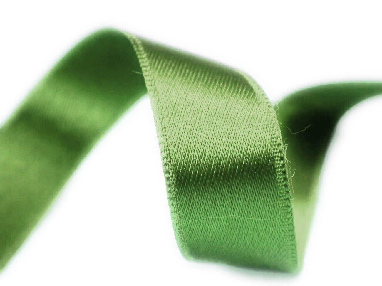 moss green 10mm ribbon satin