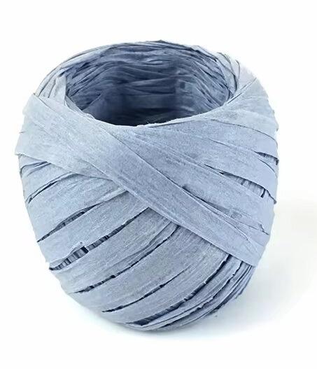 blue paper raffia ribbon roll