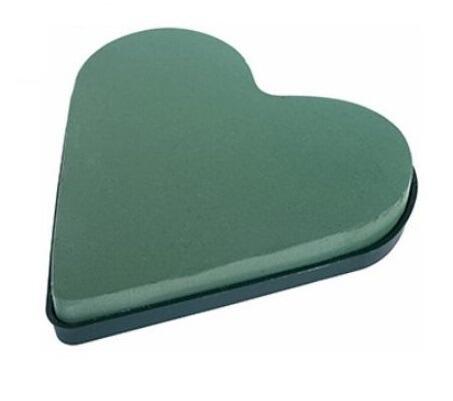 Wet Floral Foam Plastic Backed Heart 13 Inch