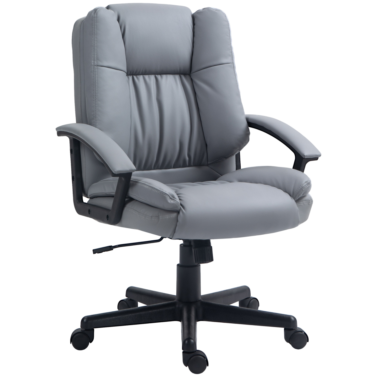 Faux Leather Home Office Chair Light Grey