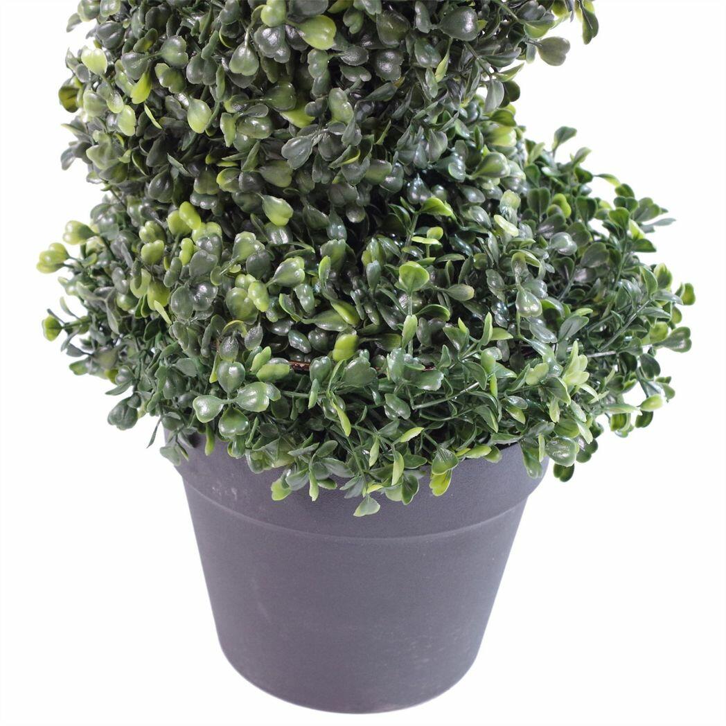 pair of 120cm 4ft tall artificial boxwood tower view 2