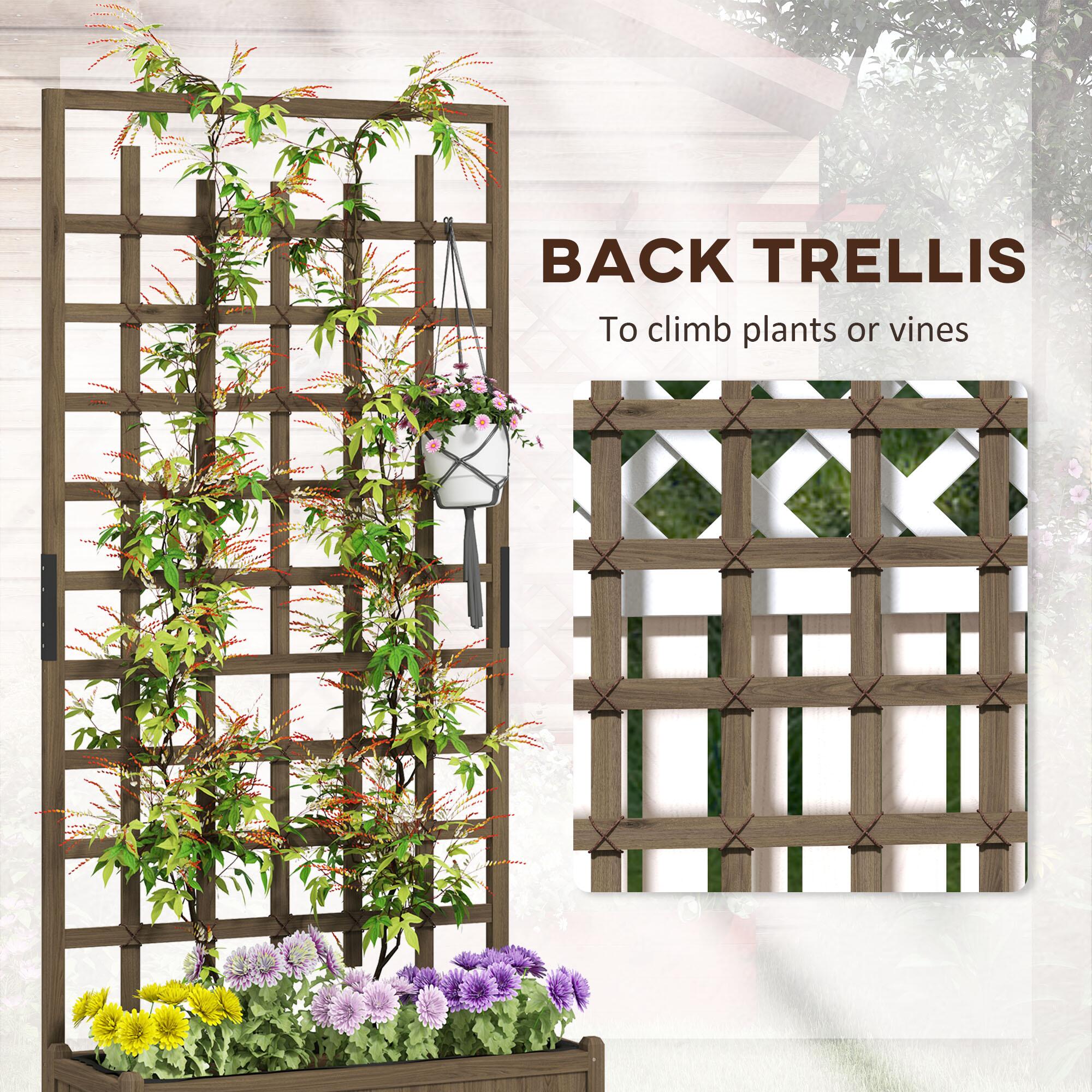 Trellis Planter, Raised Garden Bed with Wheels