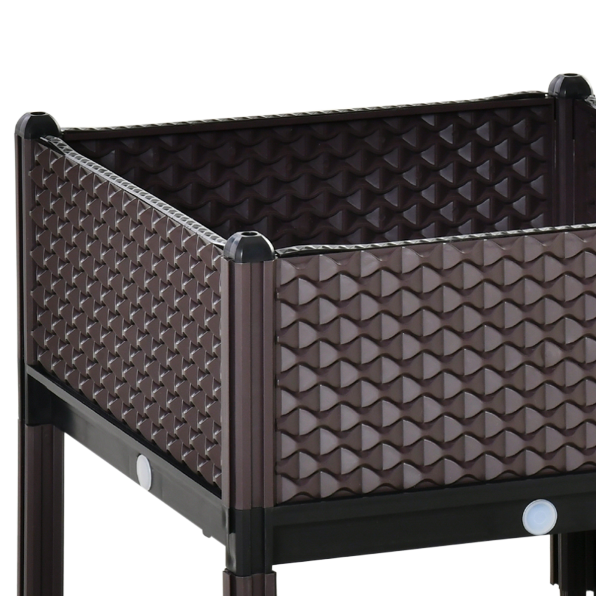 2-Piece Raised Garden Bed Planter Box for Flowers