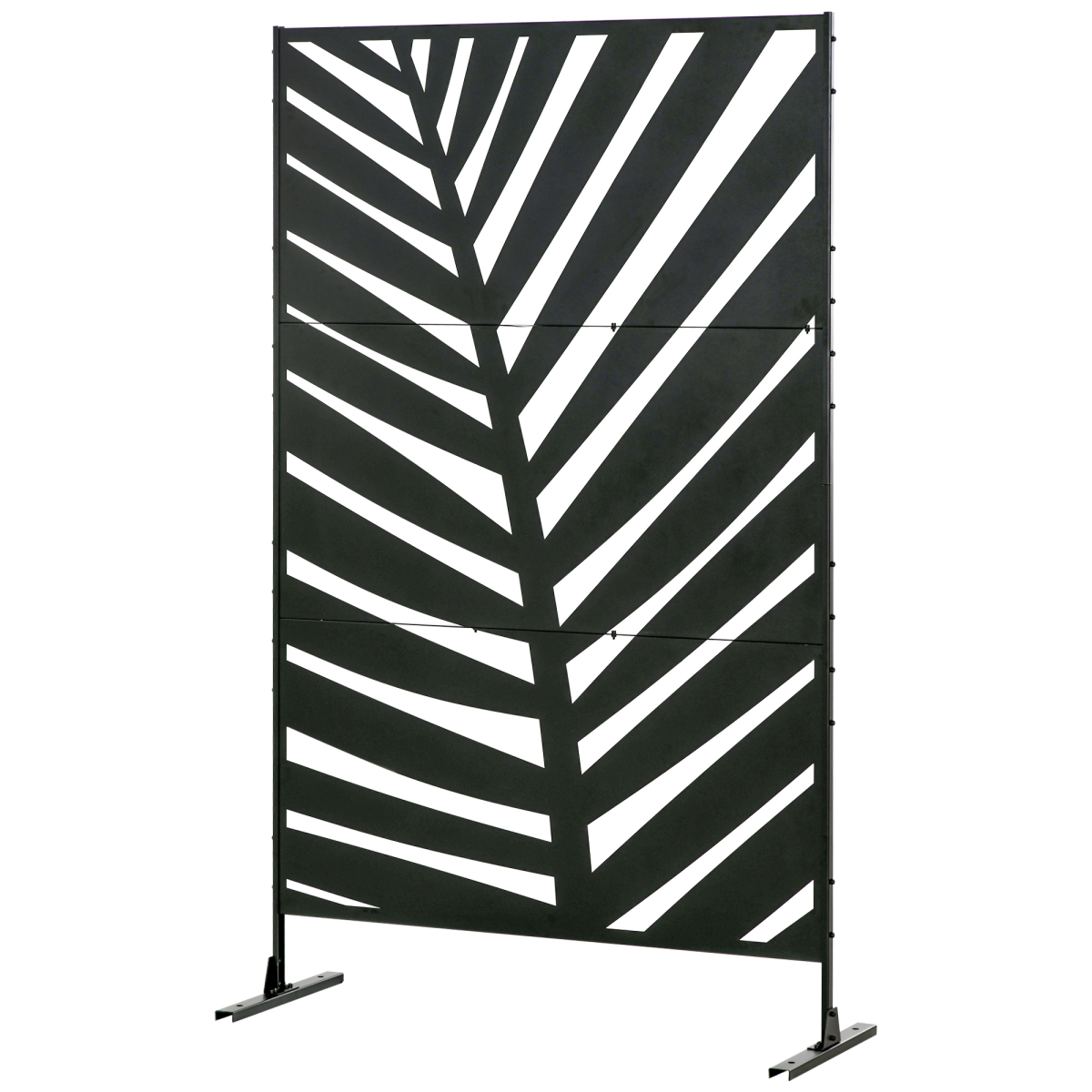 6.5FT Metal Outdoor Privacy Screen Panel with Stand