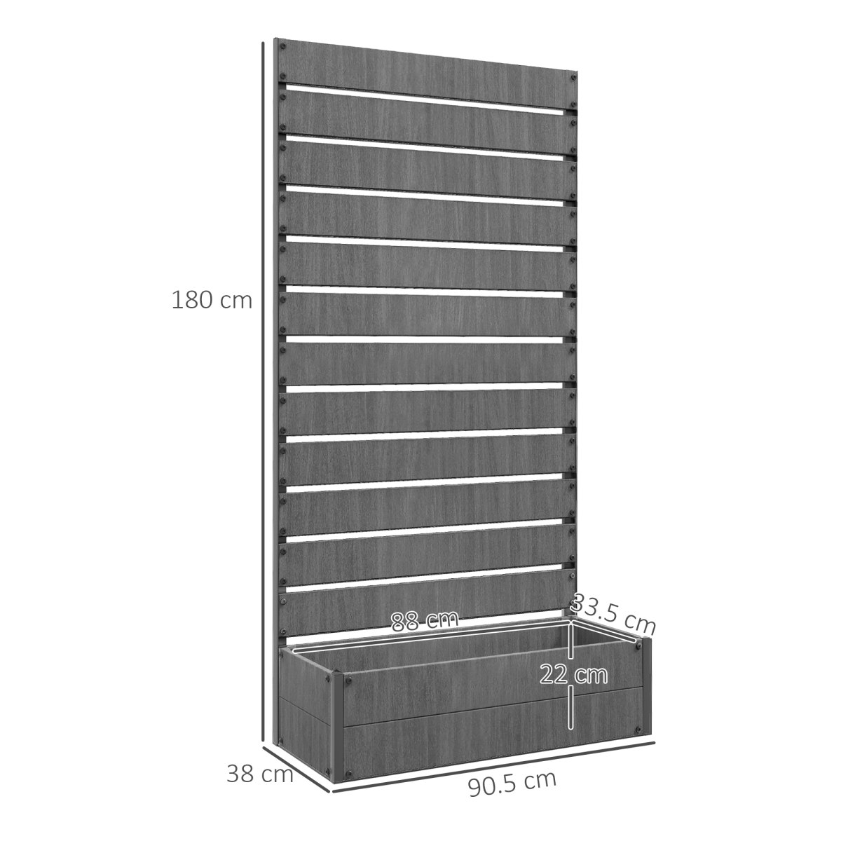 Raised Garden Bed with Trellis Planter Box