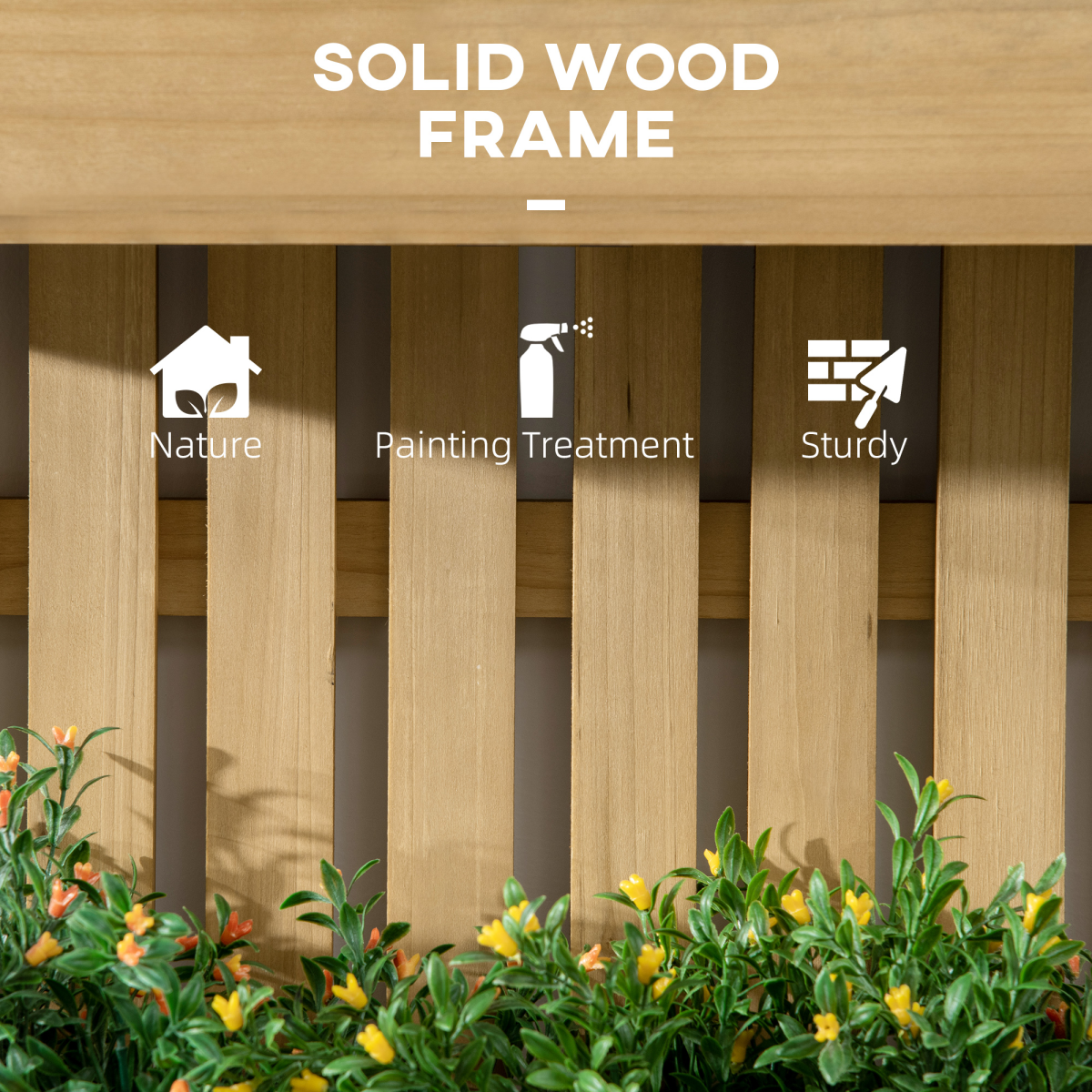 Wooden Garden Planters with Trellis Raised Bed