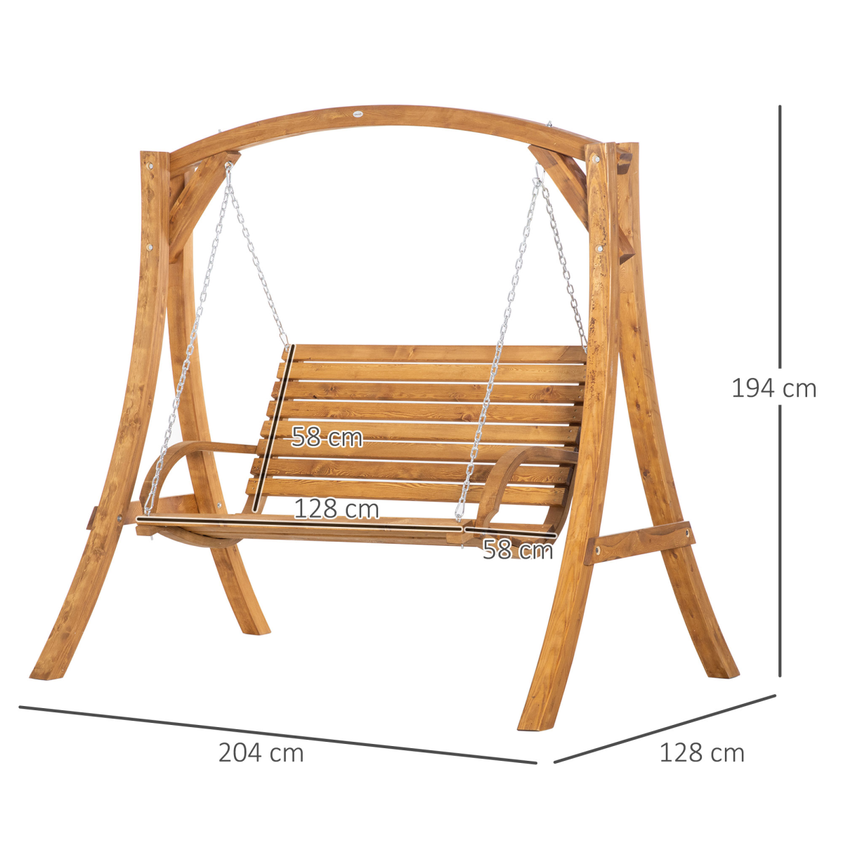 2 Seater Garden Swing Seat Swing Chair