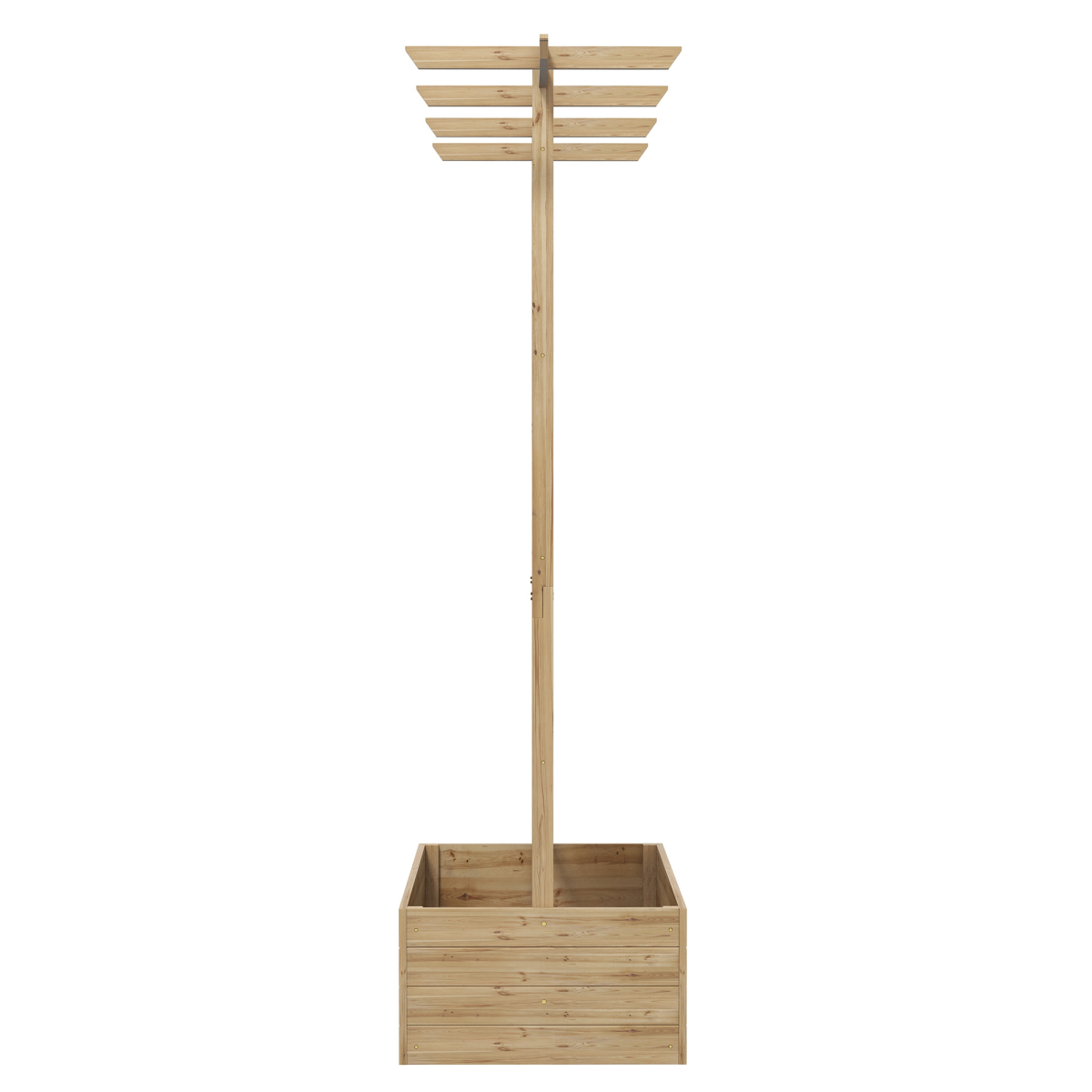 Wooden Trellis Planter, Raised Garden Bed for Climbing Plants