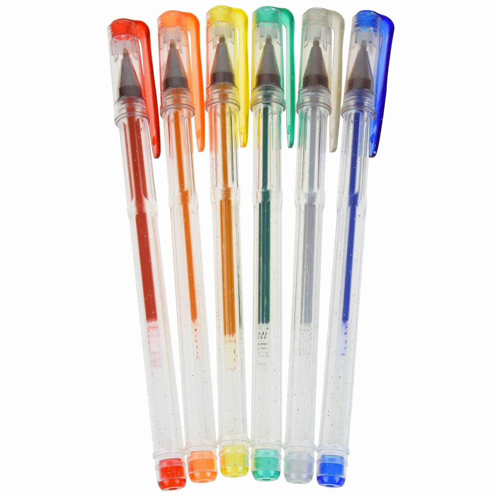 3 sets 6pk glitter gel pens kids school