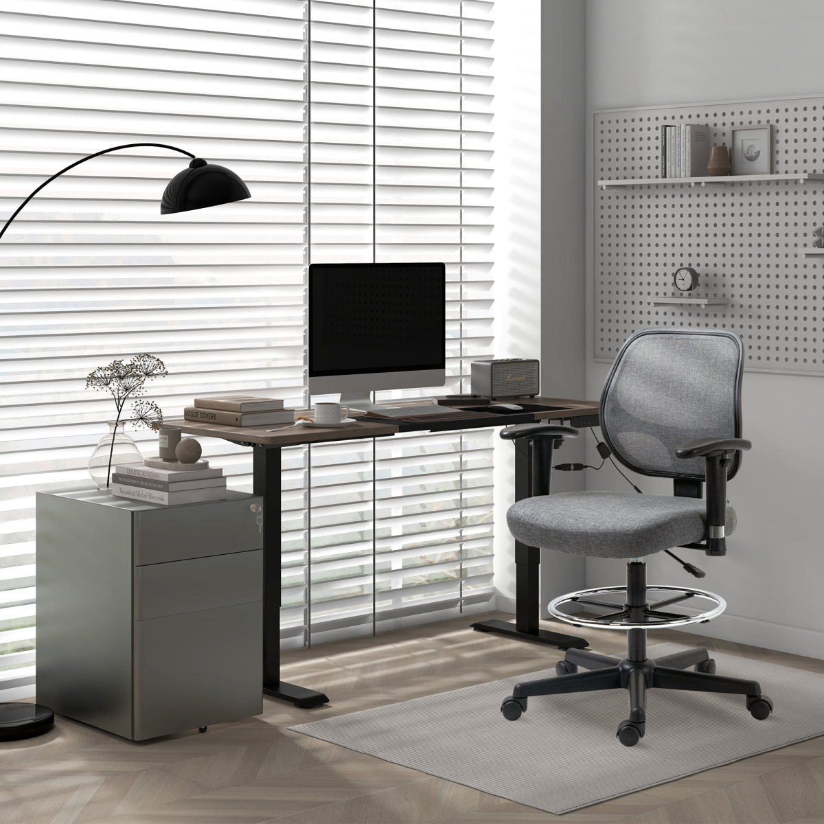 drafting chair tall office stand desk chair foot view 2