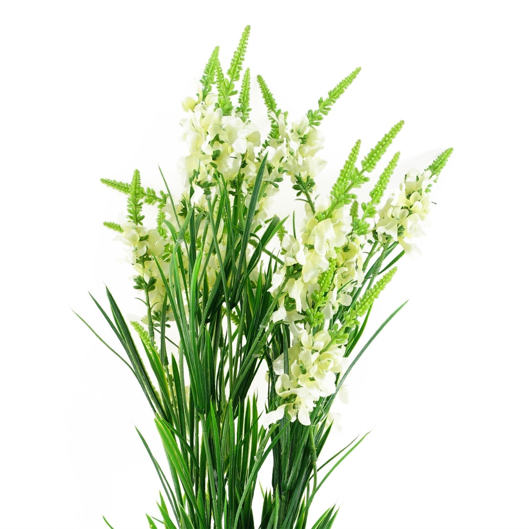 pack of 6 x 80cm white larkspur artifical view 1