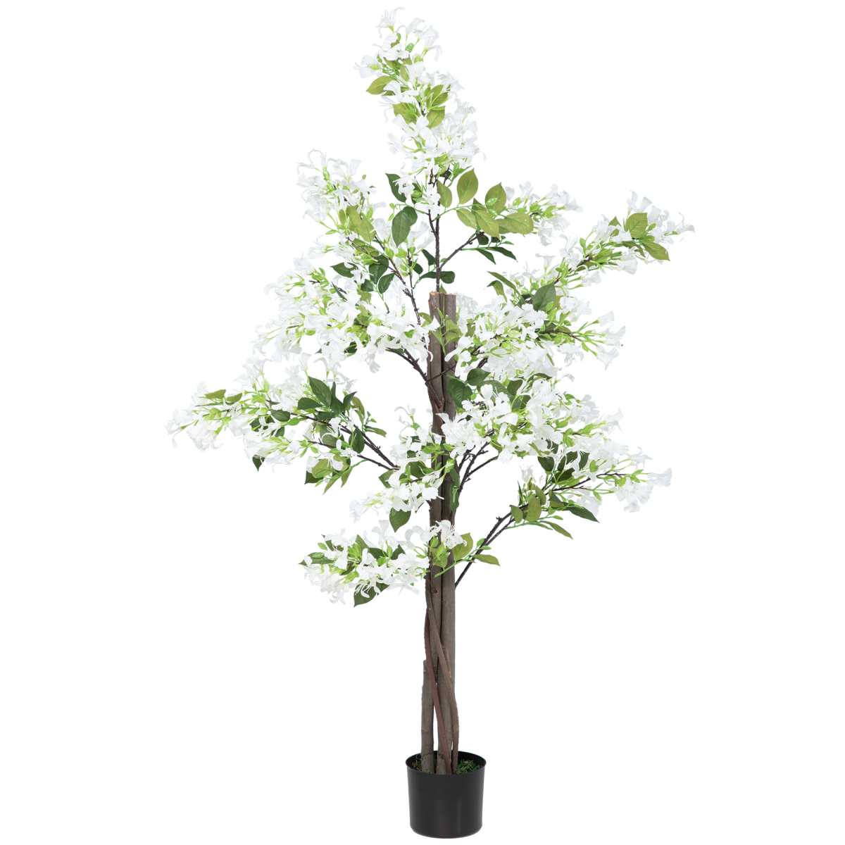 homcom potted artificial plants honeysuckle flower for indoor view 1