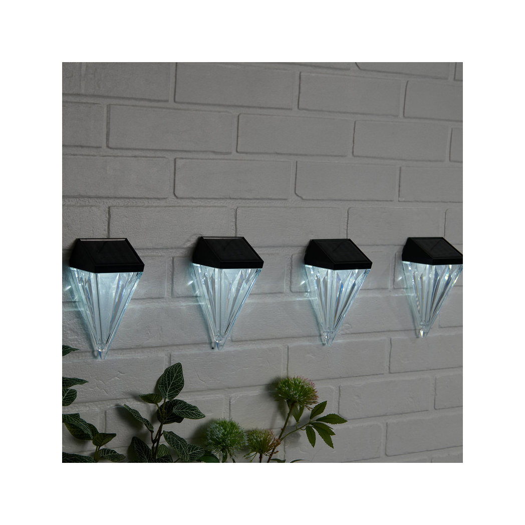 solar lights diamond x 4