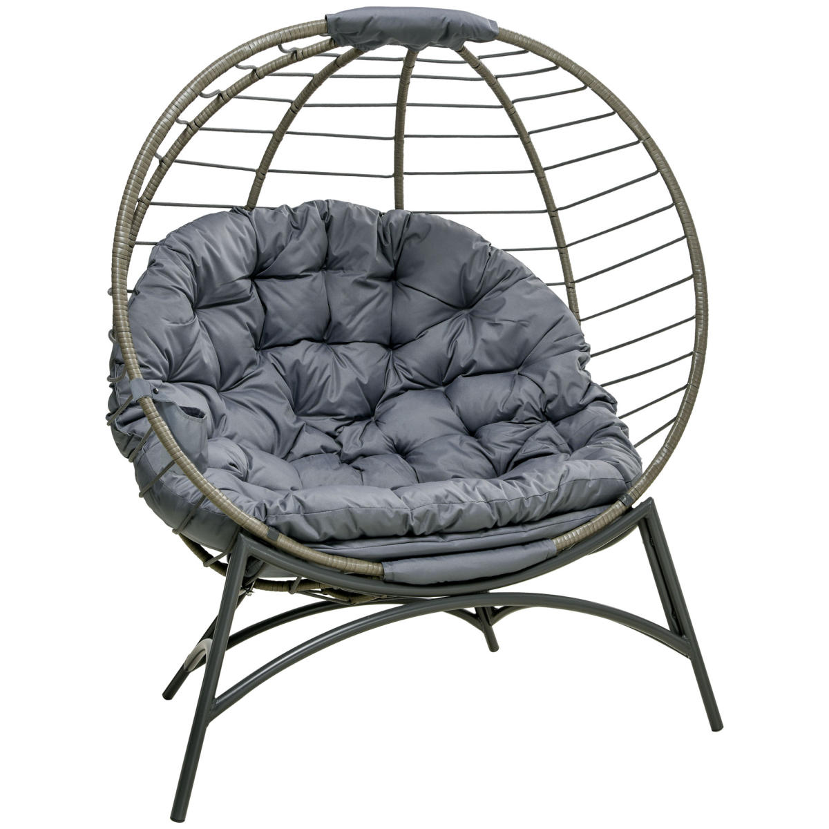 outsunny rattan egg chair wicker basket chair with