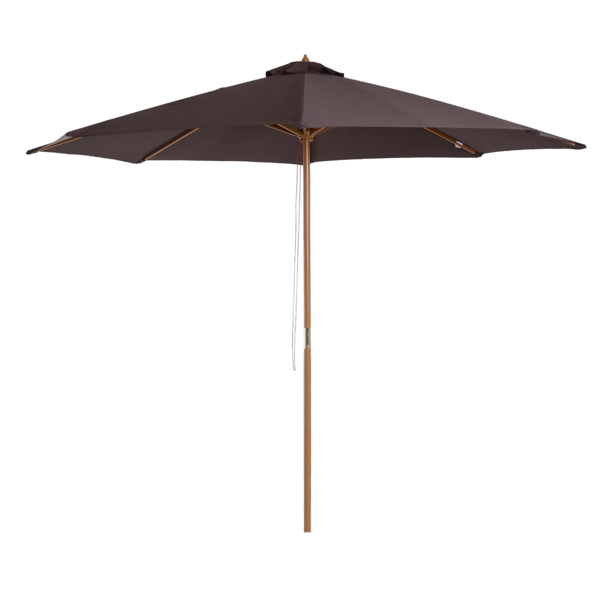 3m bamboo wooden market patio umbrella garden parasol view 1