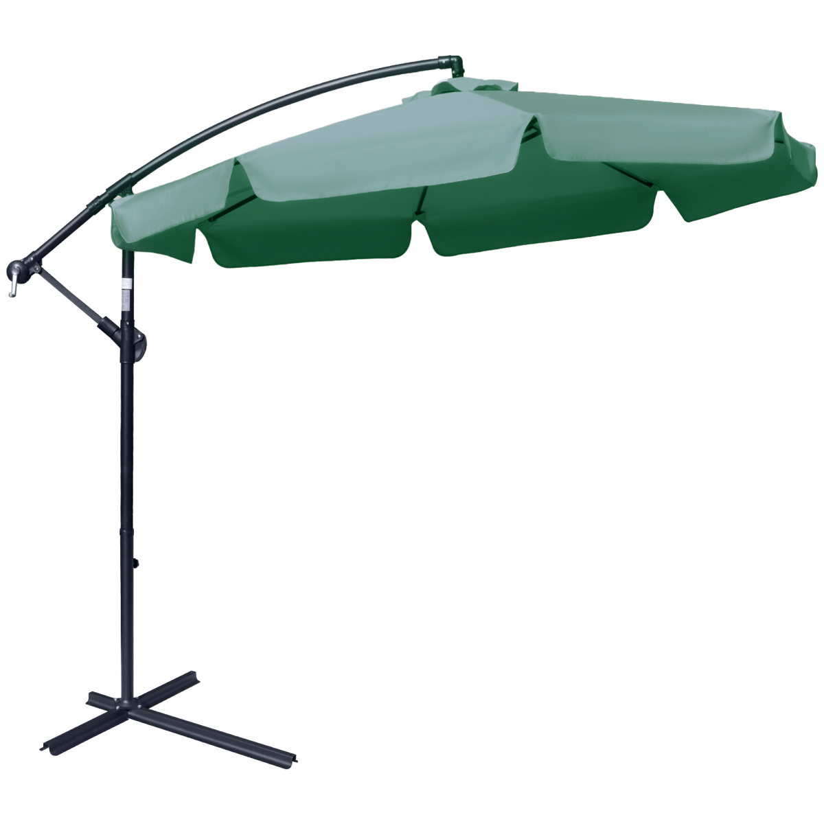 27m garden banana parasol cantilever umbrella with crank view 1