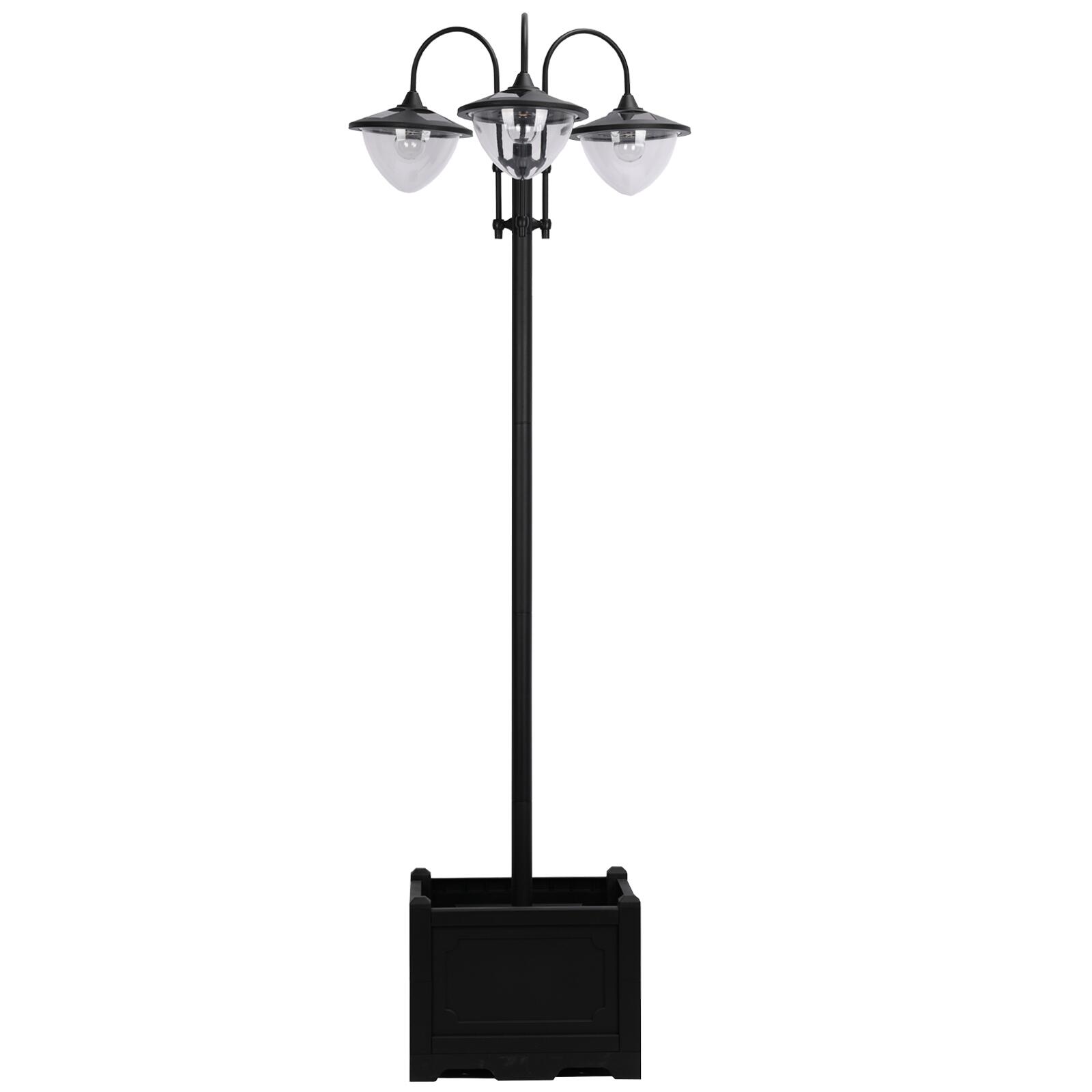 outsunny 3head led solar light lamp street light view 1