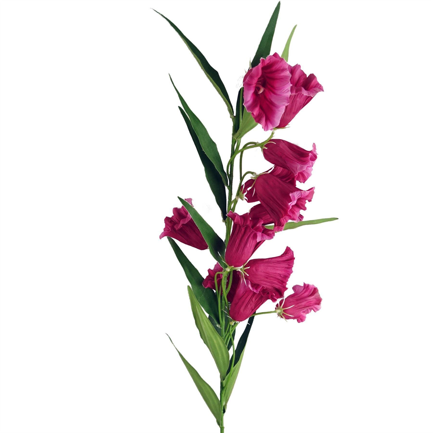 image of 100cm trumpet artificial flower stem fuchsia pink