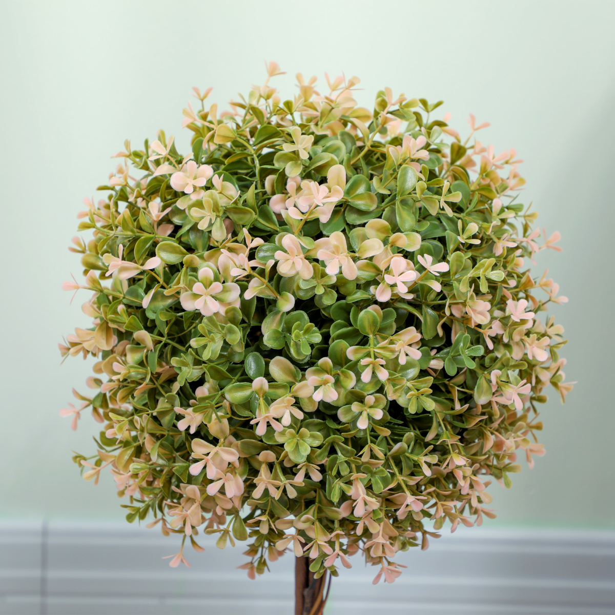 image of set of 2 decorative artificial plants, cream white view 8