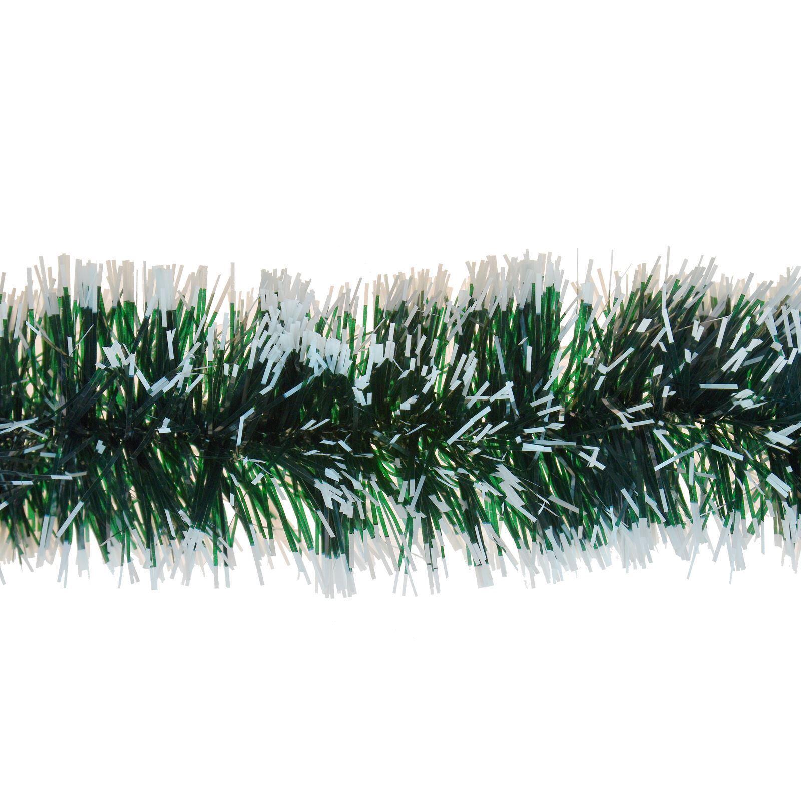 christmas tinsel 6inch x 2m white tips as-21793 used in home or garden settings