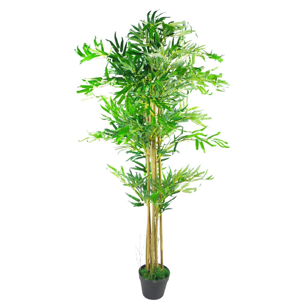 150cm (5ft) Natural Look Artificial Bamboo Plants Trees - XL with Copper Metal Planter alternative style 2