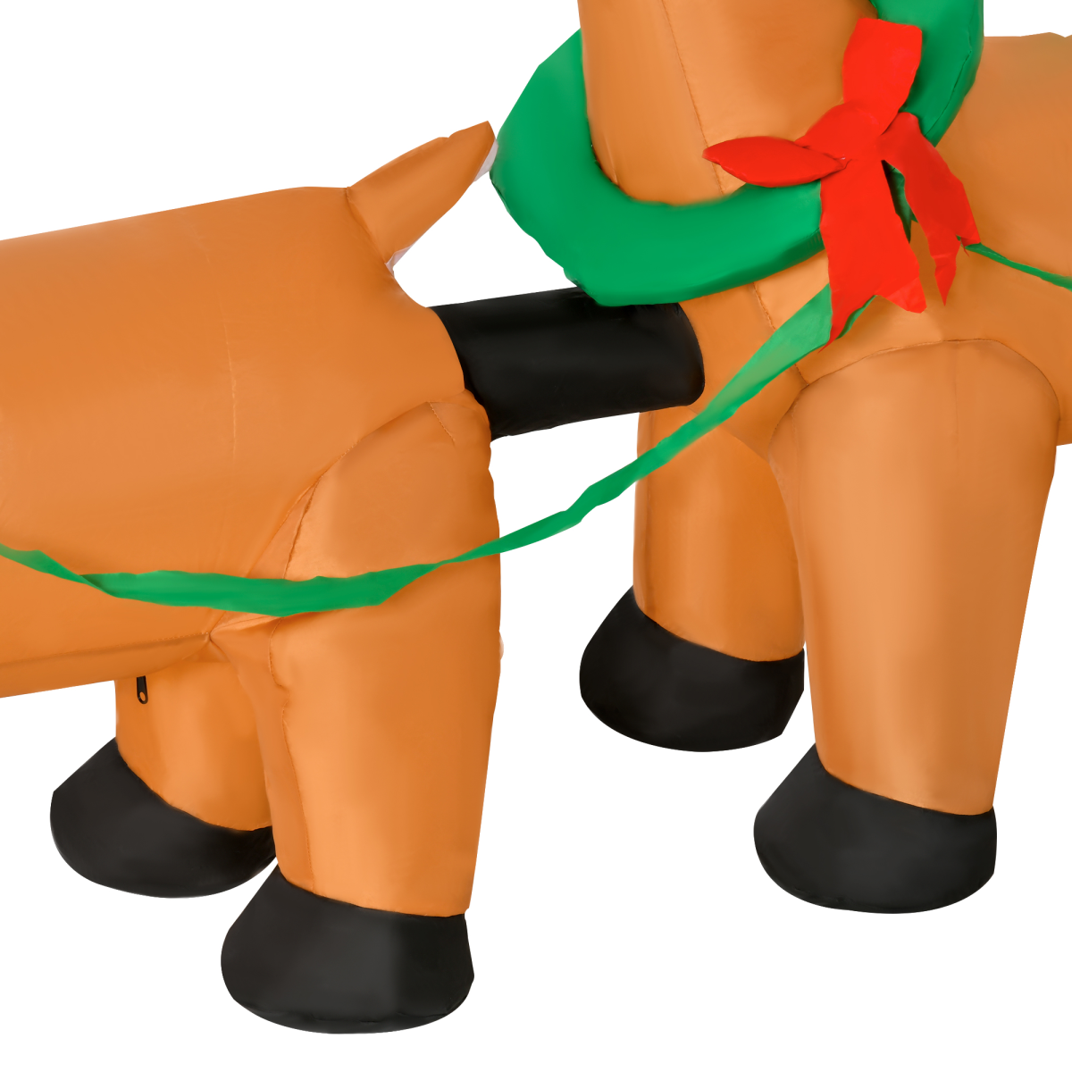 Product shot of 3.5ft Christmas Inflatable Santa Claus on Sleigh, LED Indoor Outdoor, ready for online purchase.