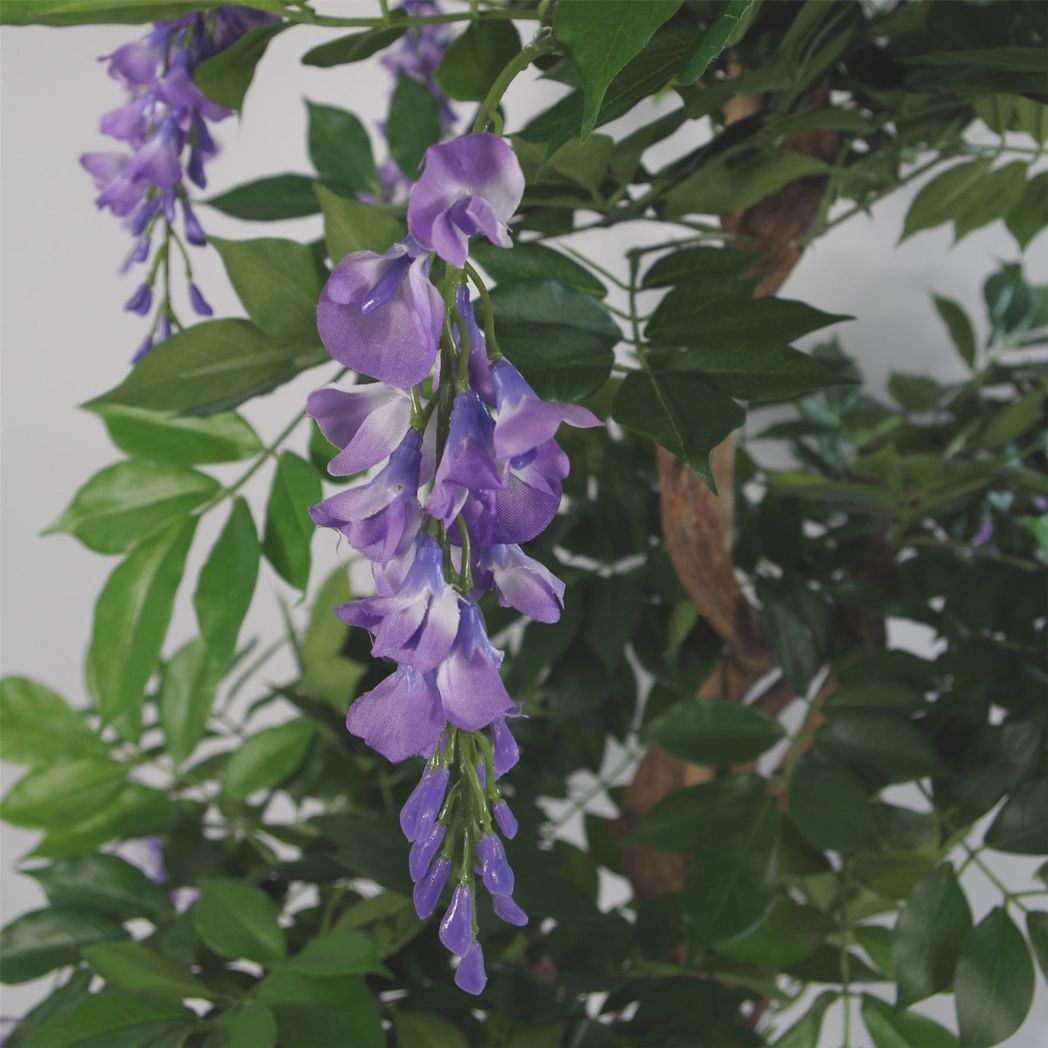 planter silver tree with purple artificial 110cm product image