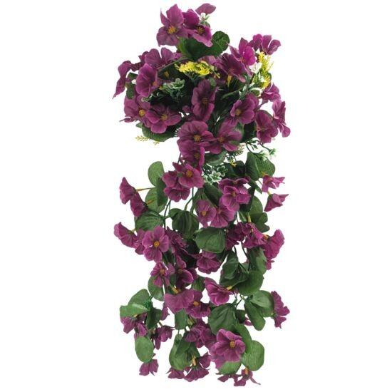 trailing artificial nasturtium flowers for hanging baskets burgundy