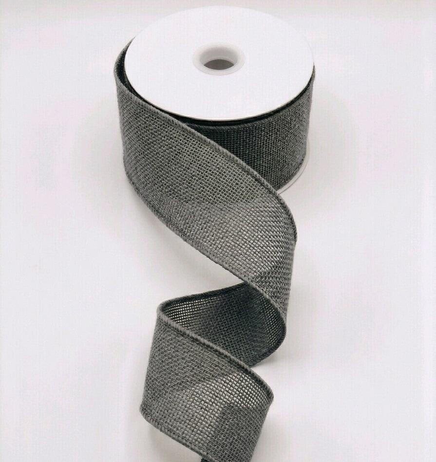 grey burlap ribbon