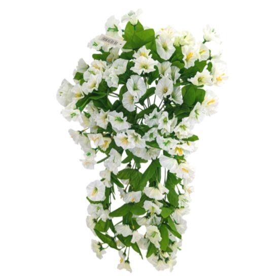 Artificial Trailing Flowers for Hanging Baskets ivory 50cm