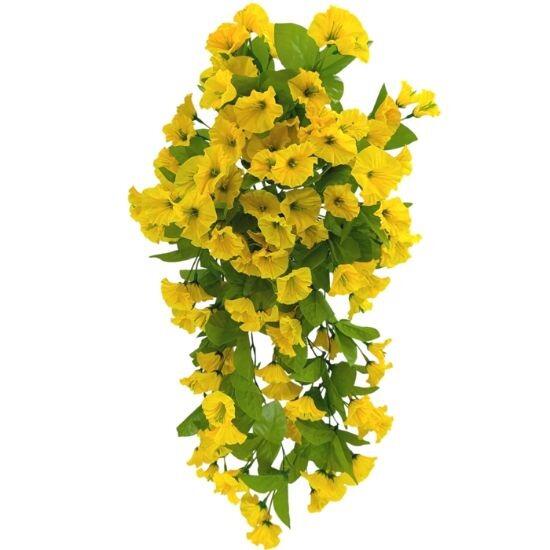 Artificial Trailing Flowers for Hanging Baskets yellow 50cm