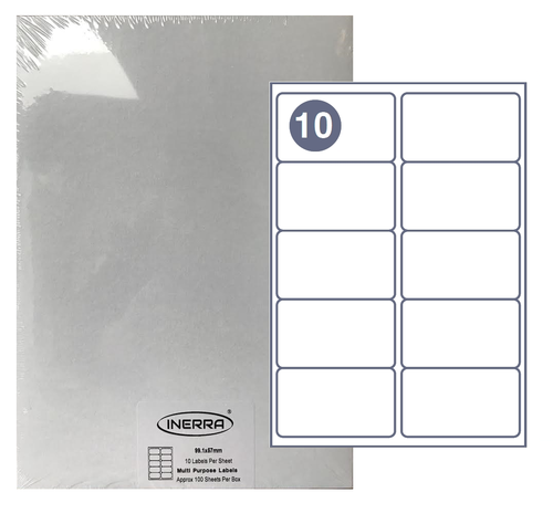 Free Template For Inerra Blank Labels 21 Per Sheet