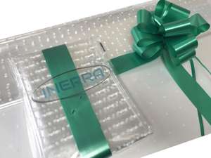emerald green hamper wrapping kit gift basket christmas cellophane wrap and bow