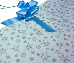christmas hamper wrapping kit cellophane and bow baby blue