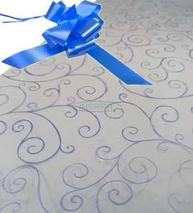 mid blue hamper wrapping kit cellophane wrap bow