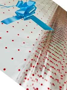 baby blue cellophane hamper wrap bow kit pack red dot christmas