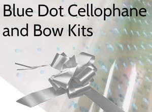cellophane and bow hamper wrap