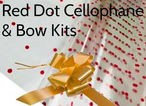 christmas cellophane bow hamper wrapping