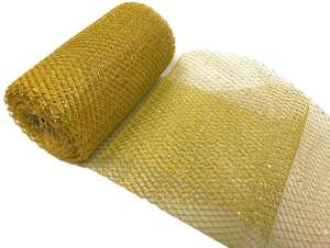metallic tulle roll gold mesh deco christmas