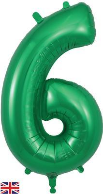 giant large number foil helium birthday party balloon green 6