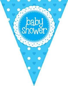 boy blue Baby Shower Bunting